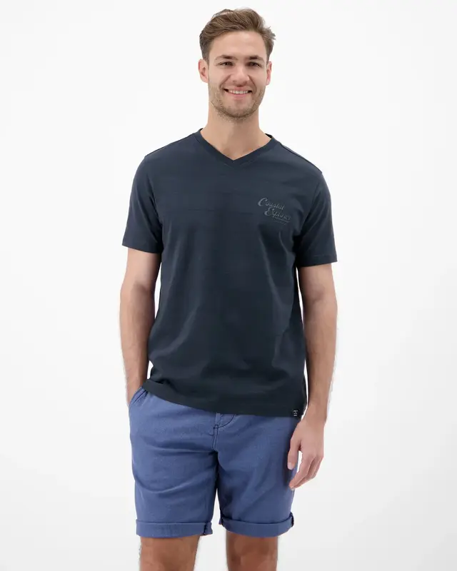 Lerros T-Shirt mit V-Neck - Classic Navy