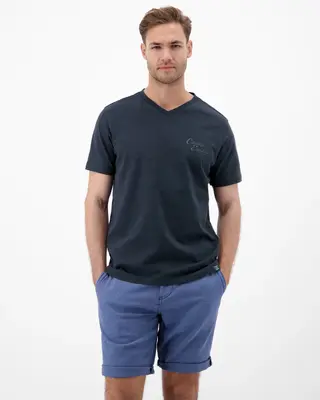 Lerros T-Shirt met V-hals - Classic Navy