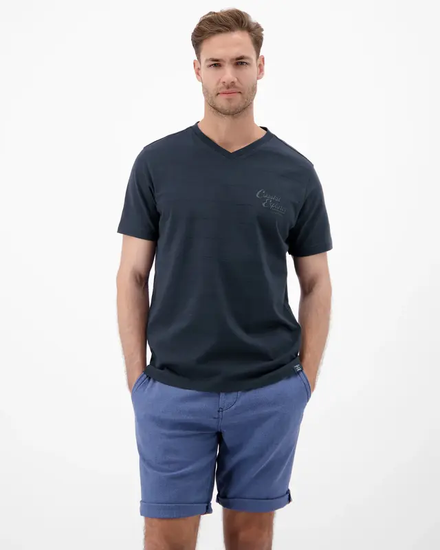 Lerros T-Shirt with V-Neck - Classic Navy
