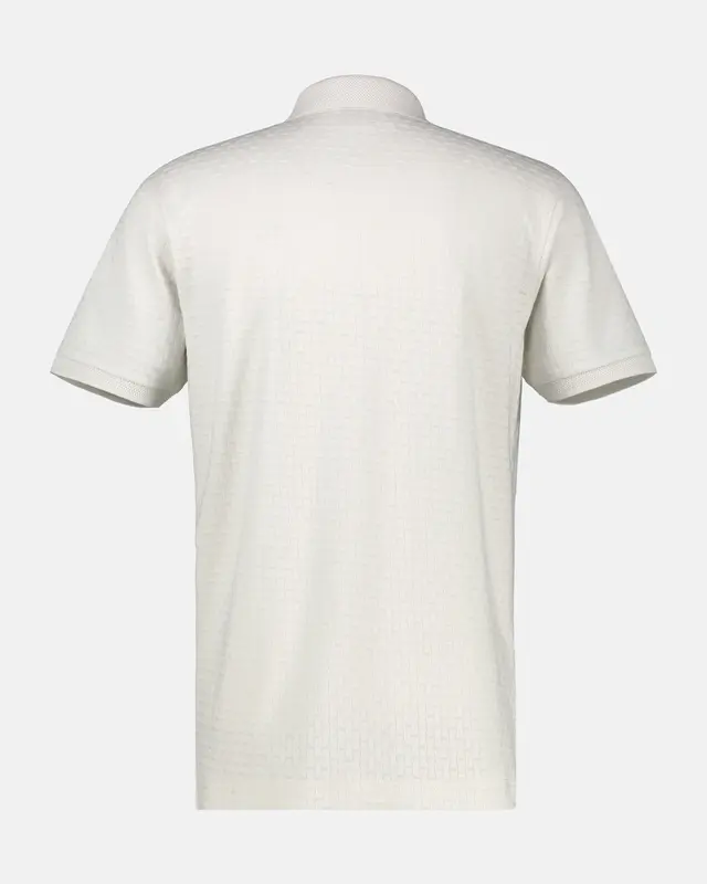 Lerros Poloshirt met Rits - Cloudy White