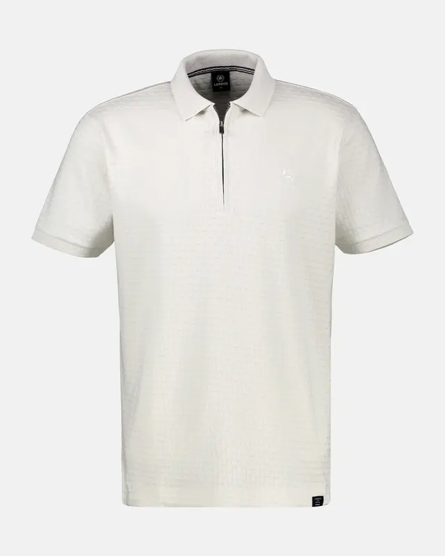 Lerros Poloshirt met Rits - Cloudy White