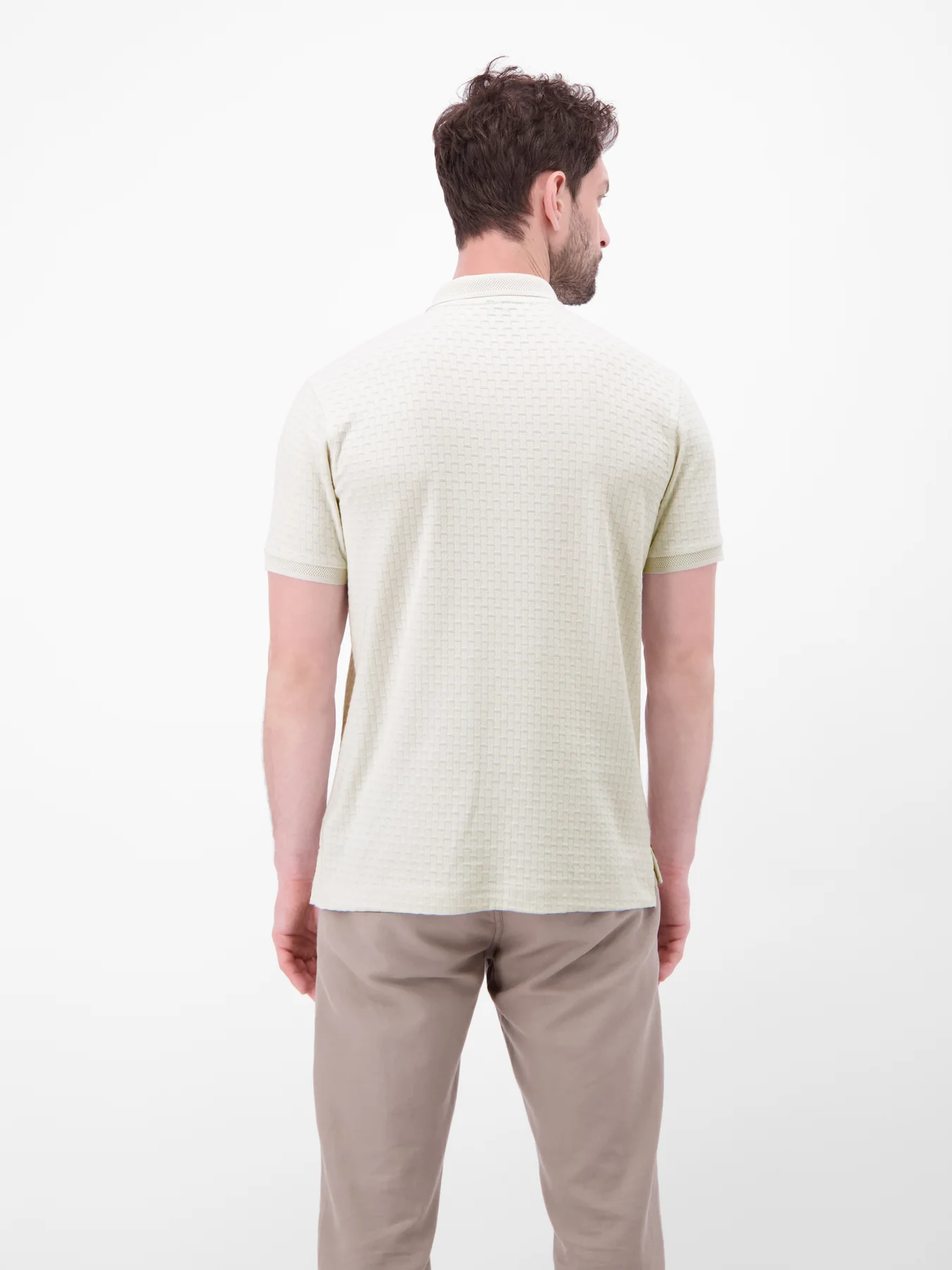 Lerros Poloshirt mit Zipper - Cloudy White