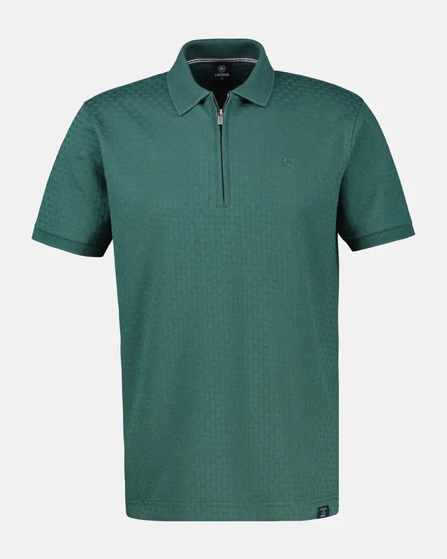 Lerros Poloshirt mit Zipper - Soft Teal