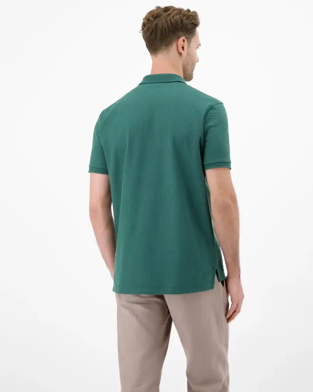 Lerros Poloshirt mit Zipper - Soft Teal
