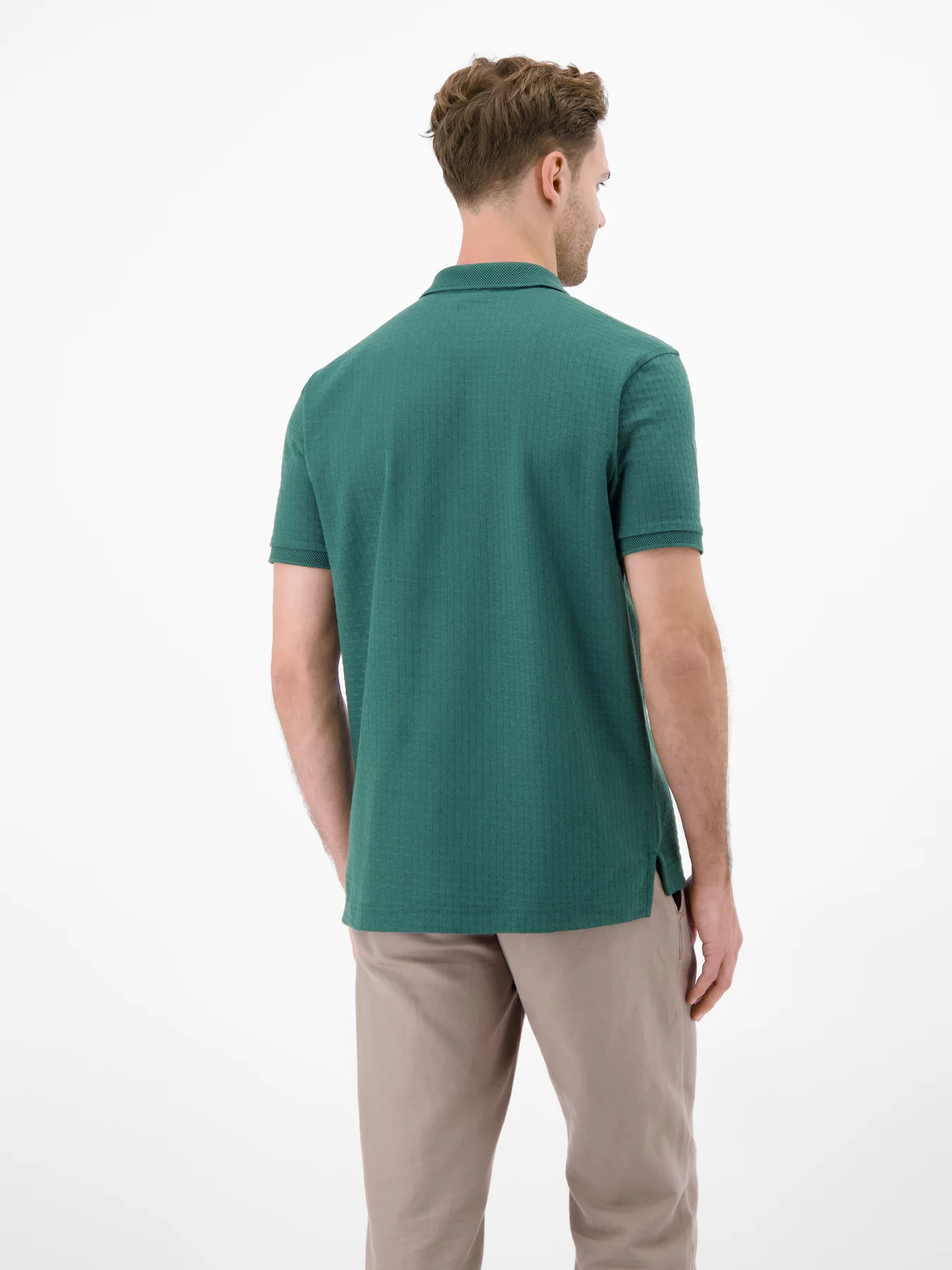 Lerros Poloshirt mit Zipper - Soft Teal