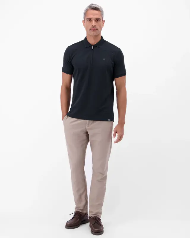 Lerros Poloshirt mit Zipper - Classic Navy