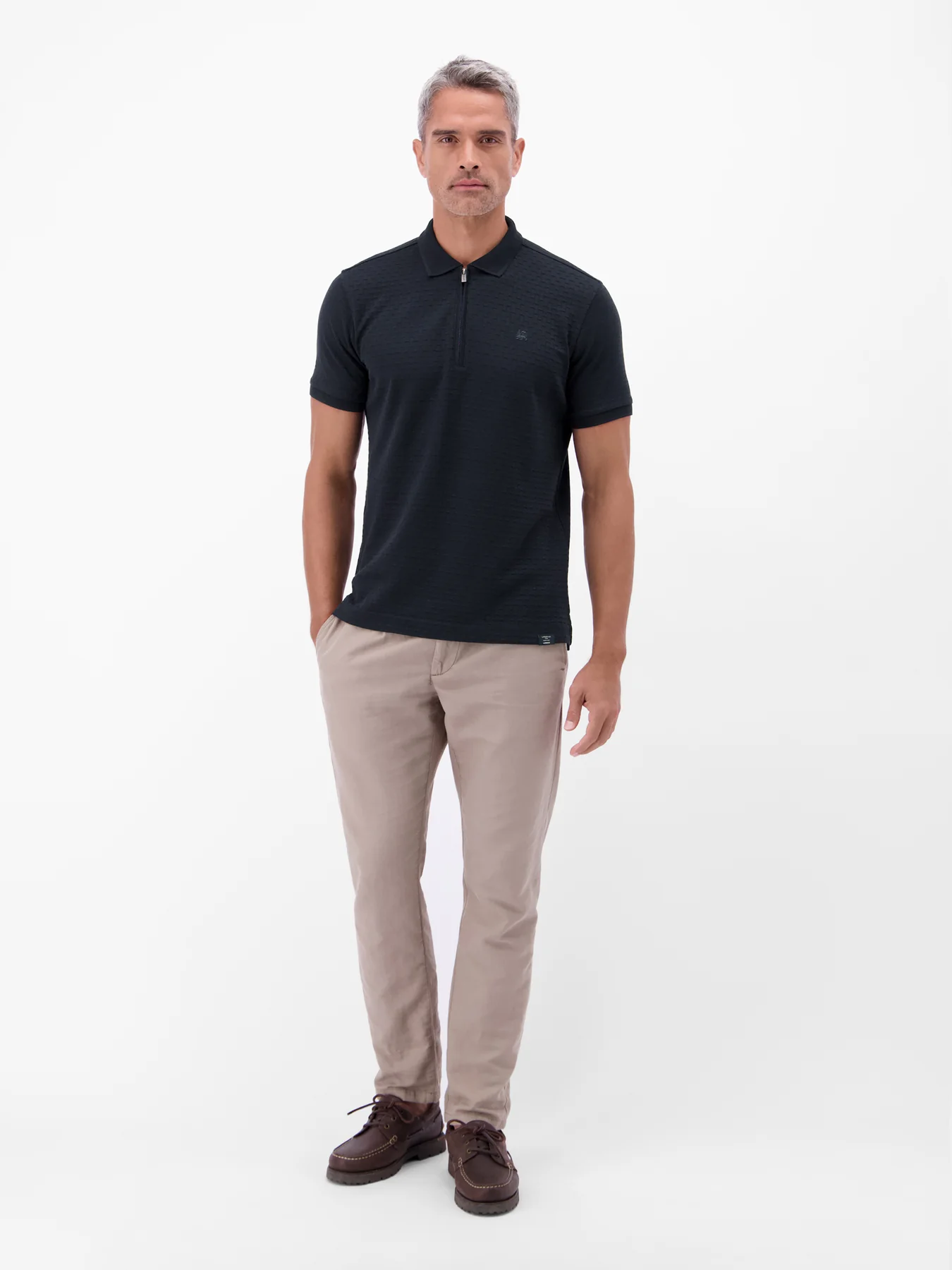 Lerros Poloshirt mit Zipper - Classic Navy