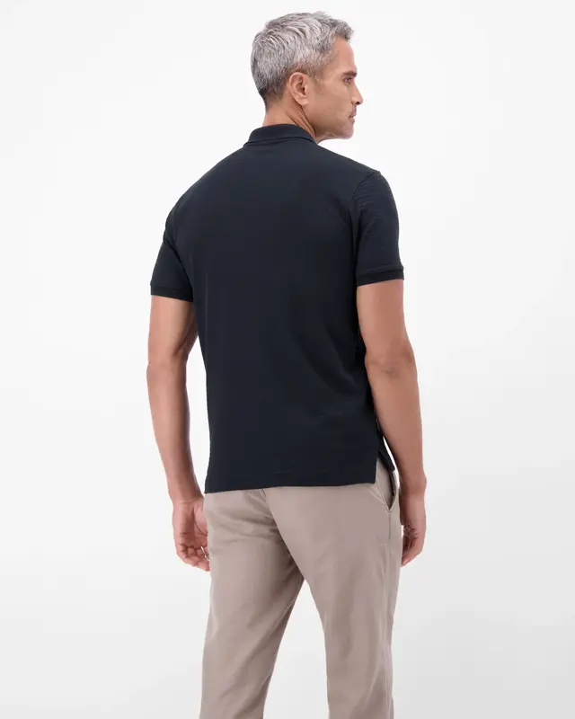 Lerros Poloshirt met Rits - Classic Navy