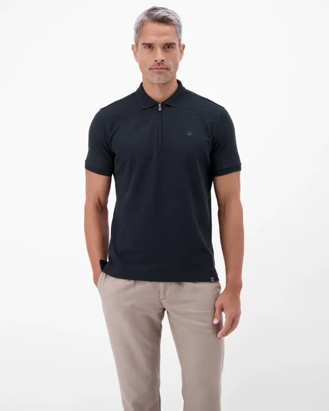 Lerros Poloshirt with Zipper - Classic Navy