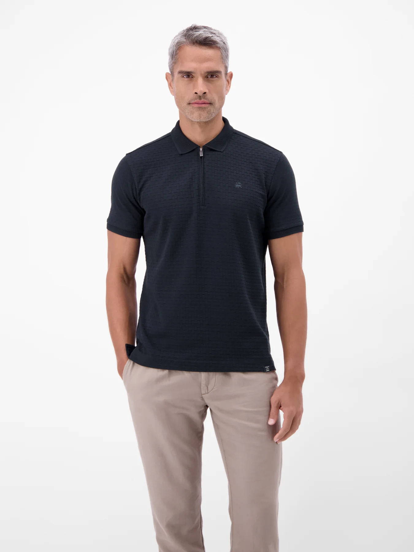 Lerros Poloshirt with Zipper - Classic Navy