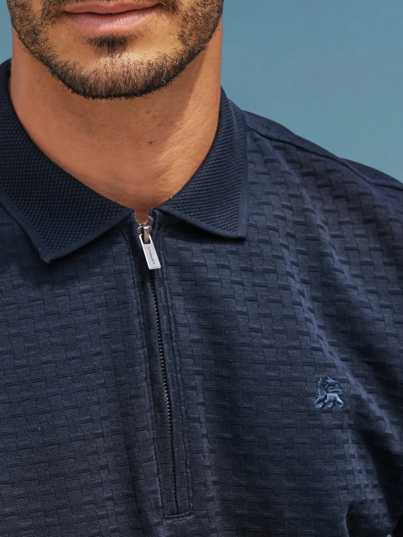 Lerros Poloshirt mit Zipper - Classic Navy