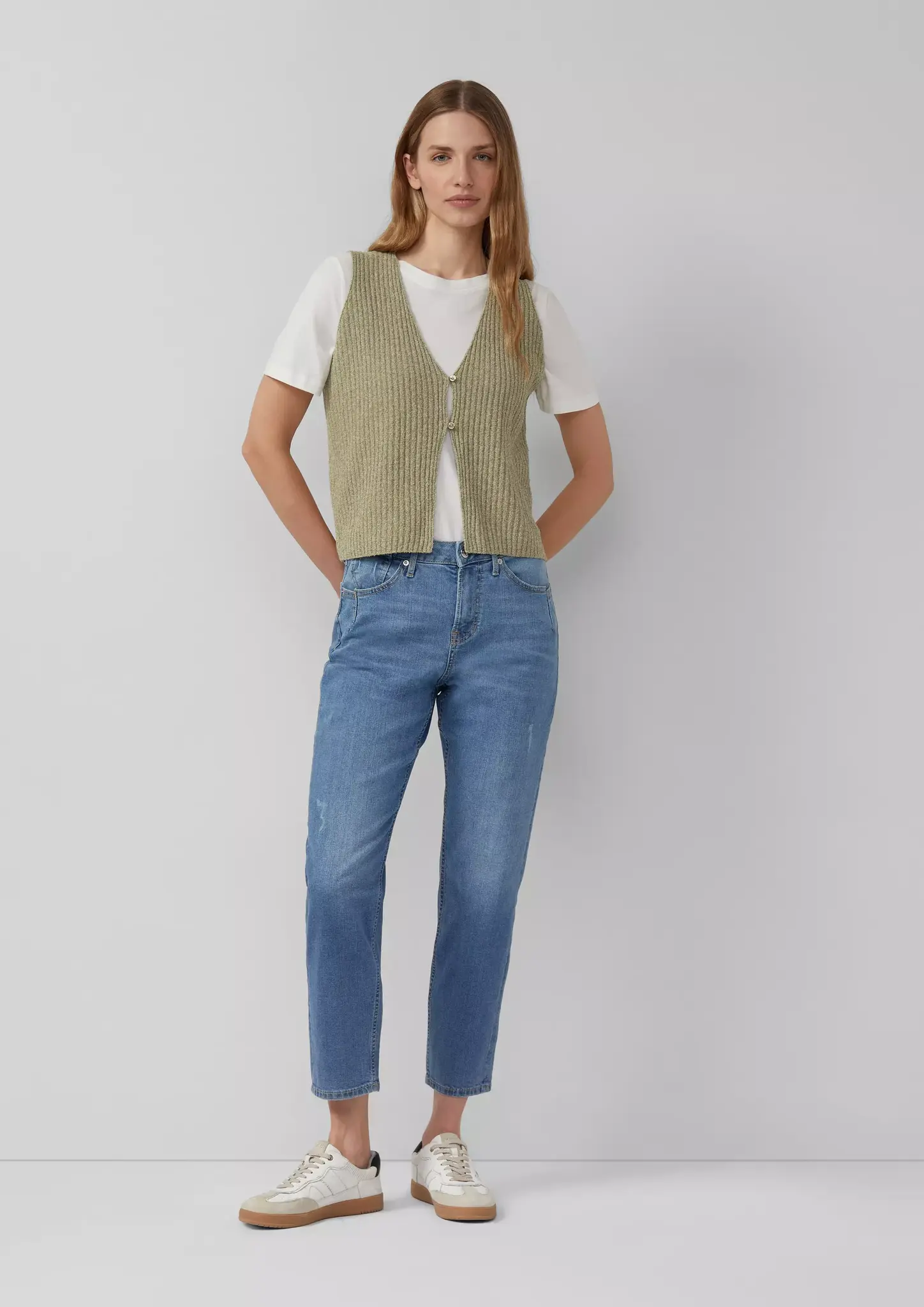 S. Oliver Gebreide Slipover - Green