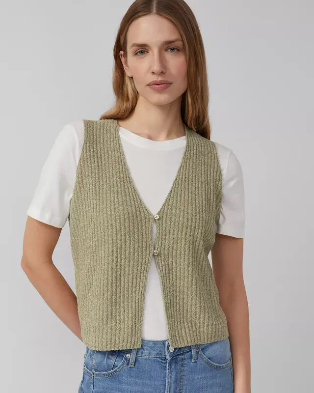 S. Oliver Gebreide Slipover - Green