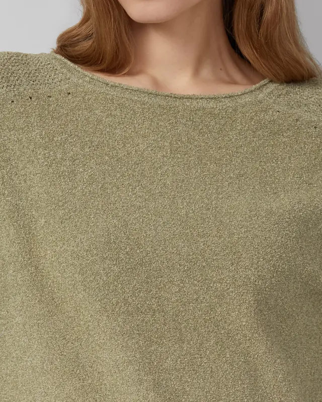 S. Oliver Gebreide Trui - Olive Green