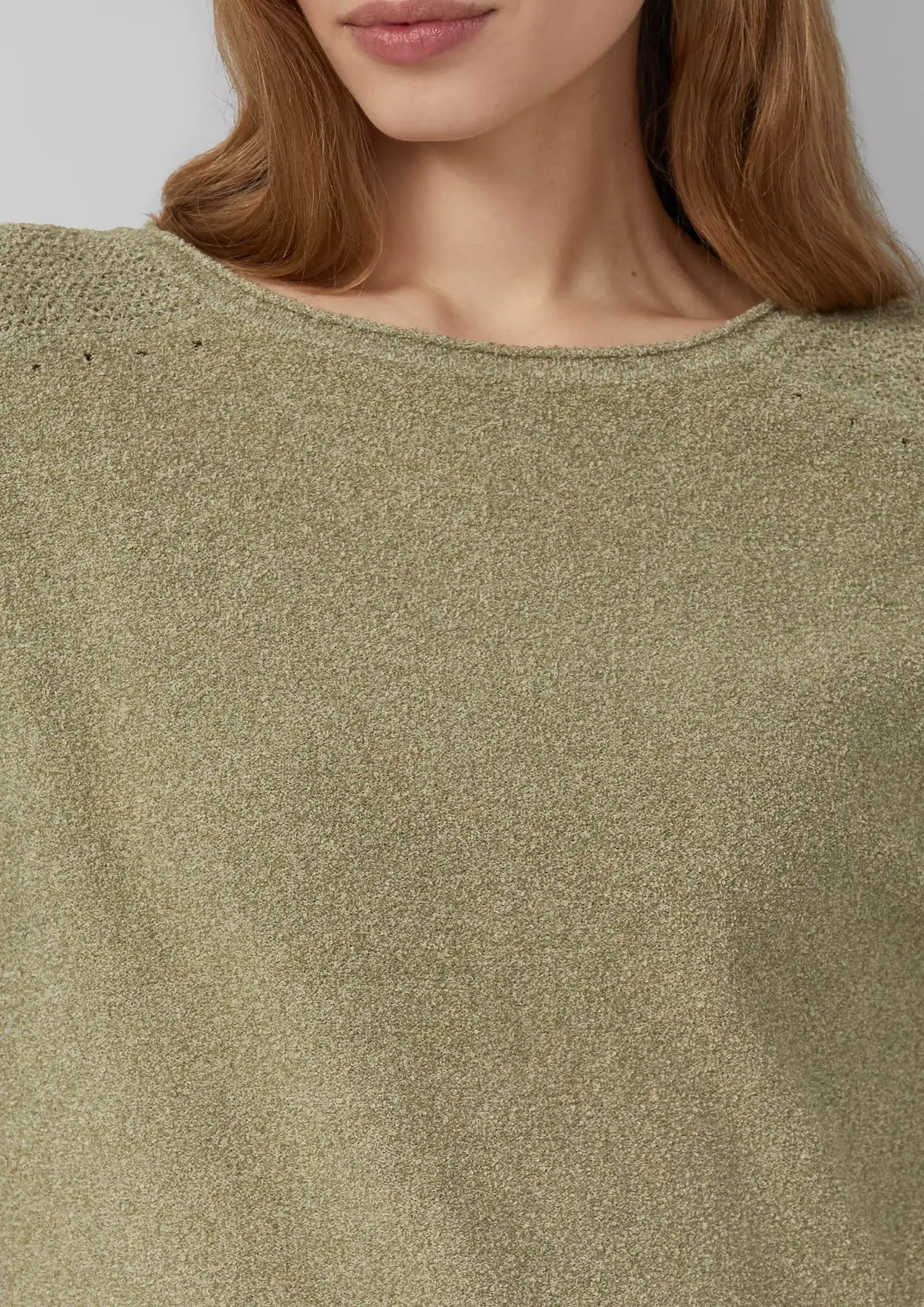 S. Oliver Gebreide Trui - Olive Green