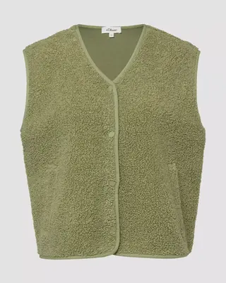 S. Oliver Vest - Olive Green / Groen | - Cotton Blues