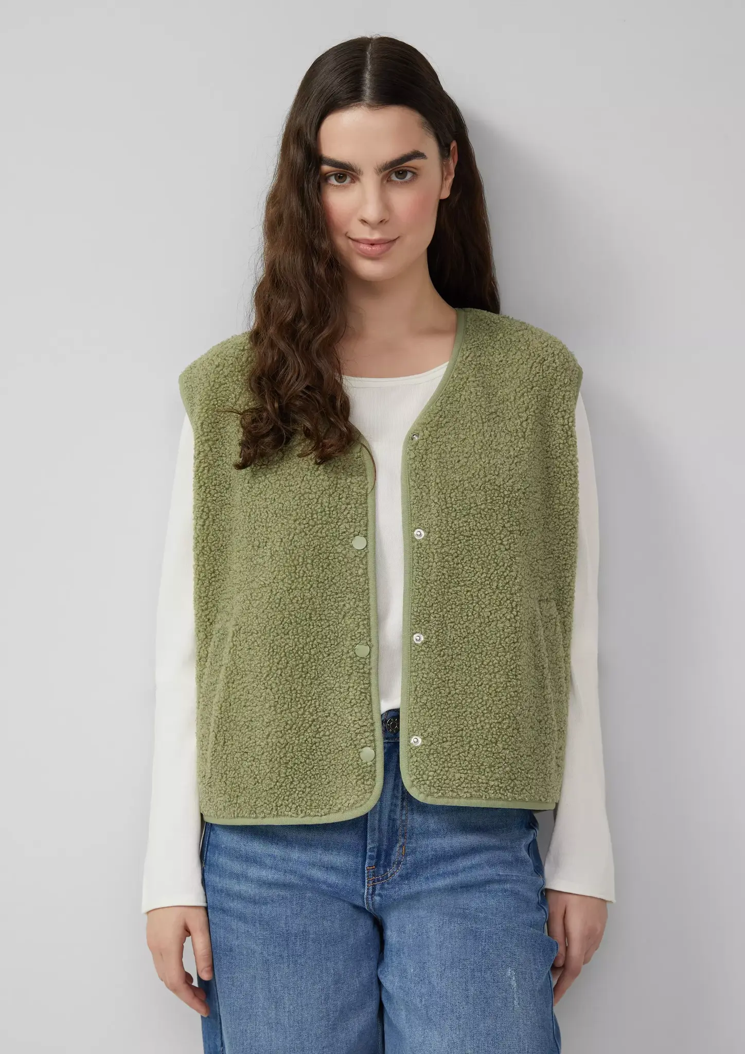 S. Oliver Vest - Olive Green