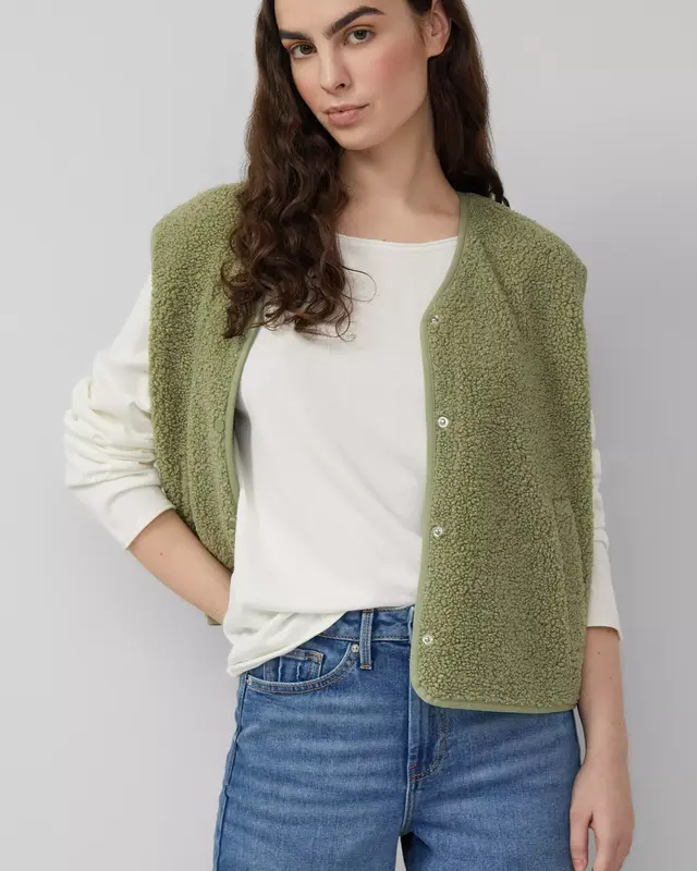 S. Oliver Vest - Olive Green