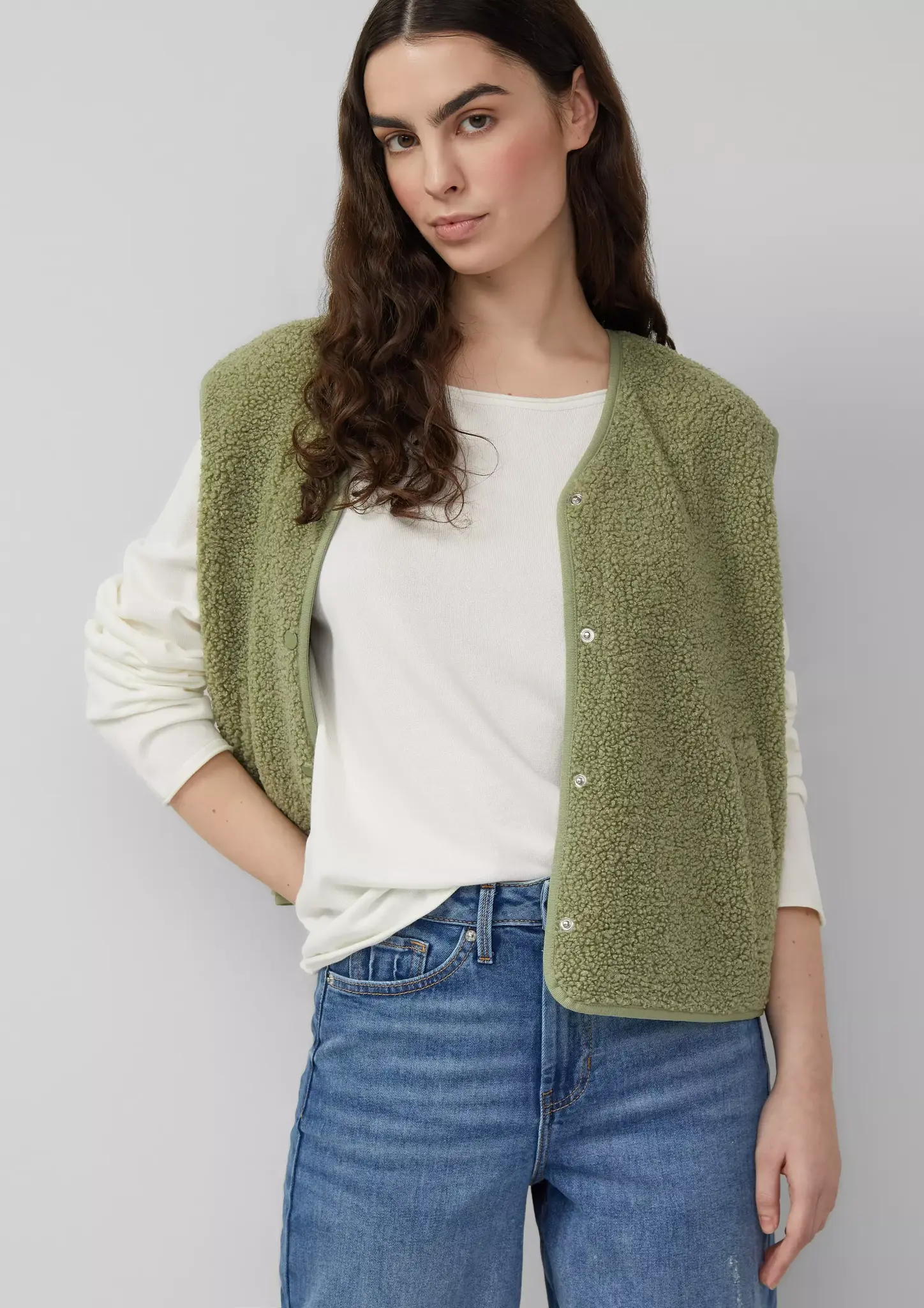 S. Oliver Vest - Olive Green
