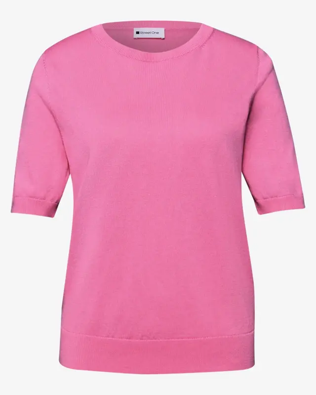 Street One Trui in Effen Kleur - Ibis Rose