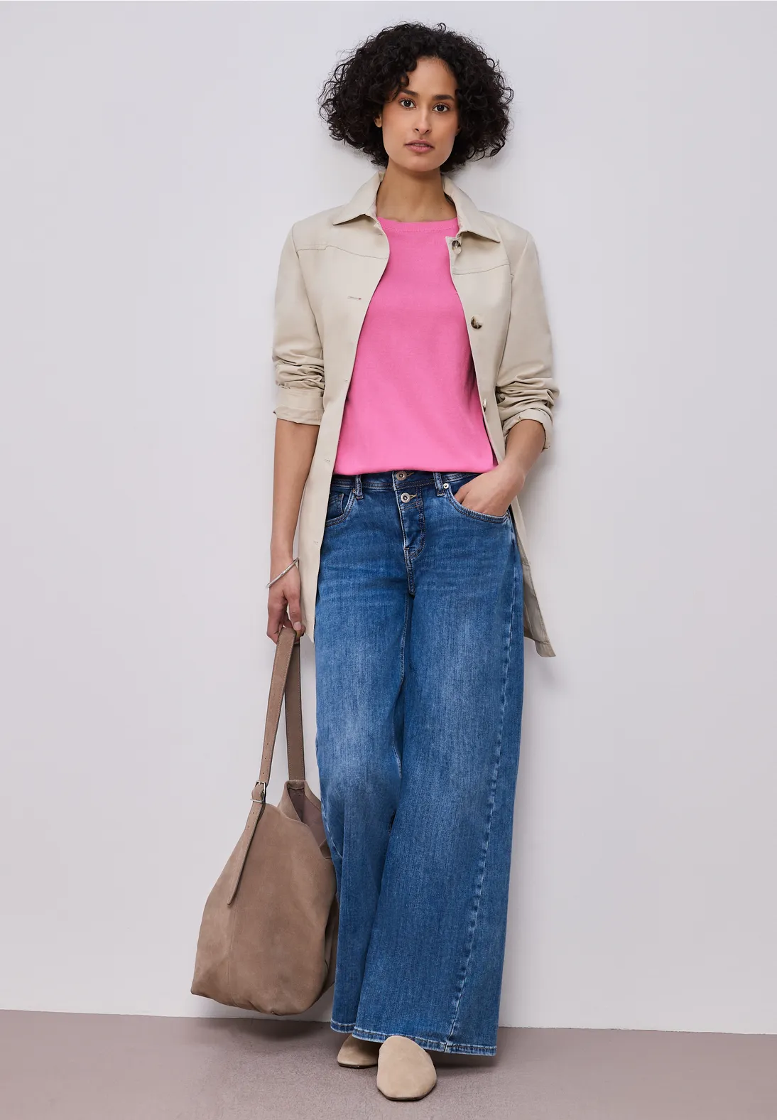 Street One Trui in Effen Kleur - Ibis Rose