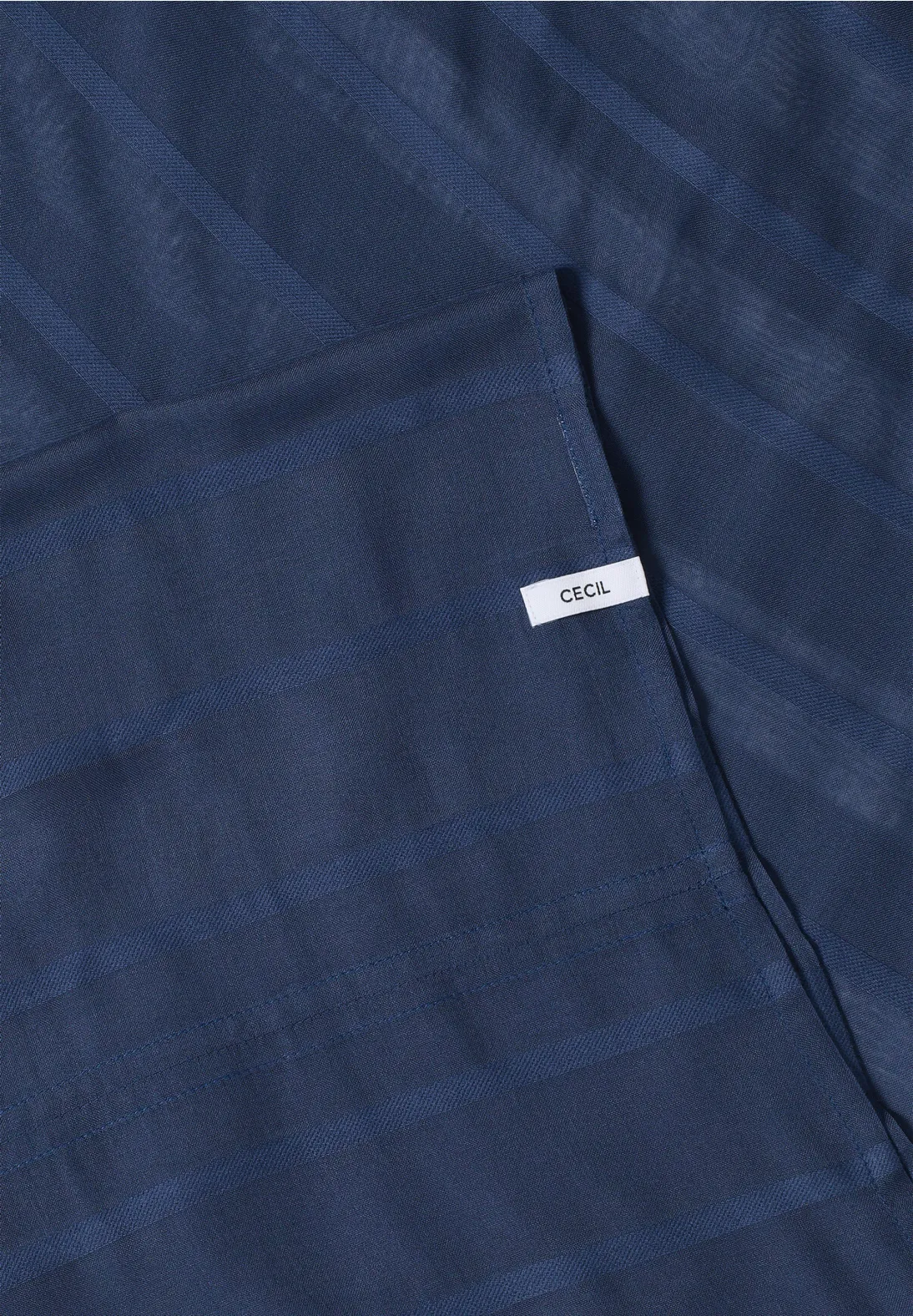 Cecil Gestreepte Lussjaal - Sporty Denim Blue