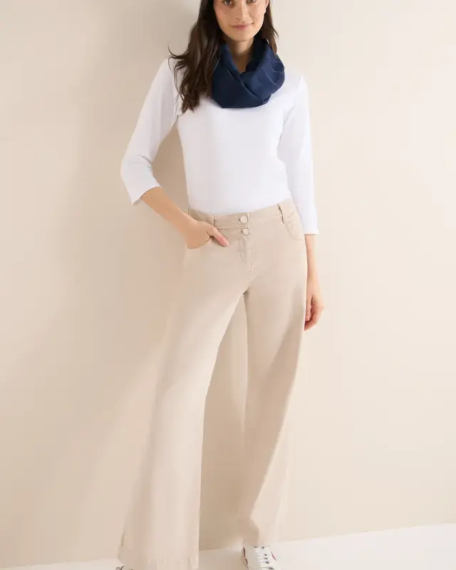 Cecil Gestreepte Lussjaal - Sporty Denim Blue