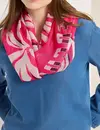 Cecil Loop Schal mit Folienprint - Beetroot Pink