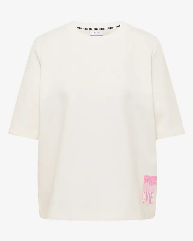 Cecil Sweatshirt with Backprint - Vanilla White