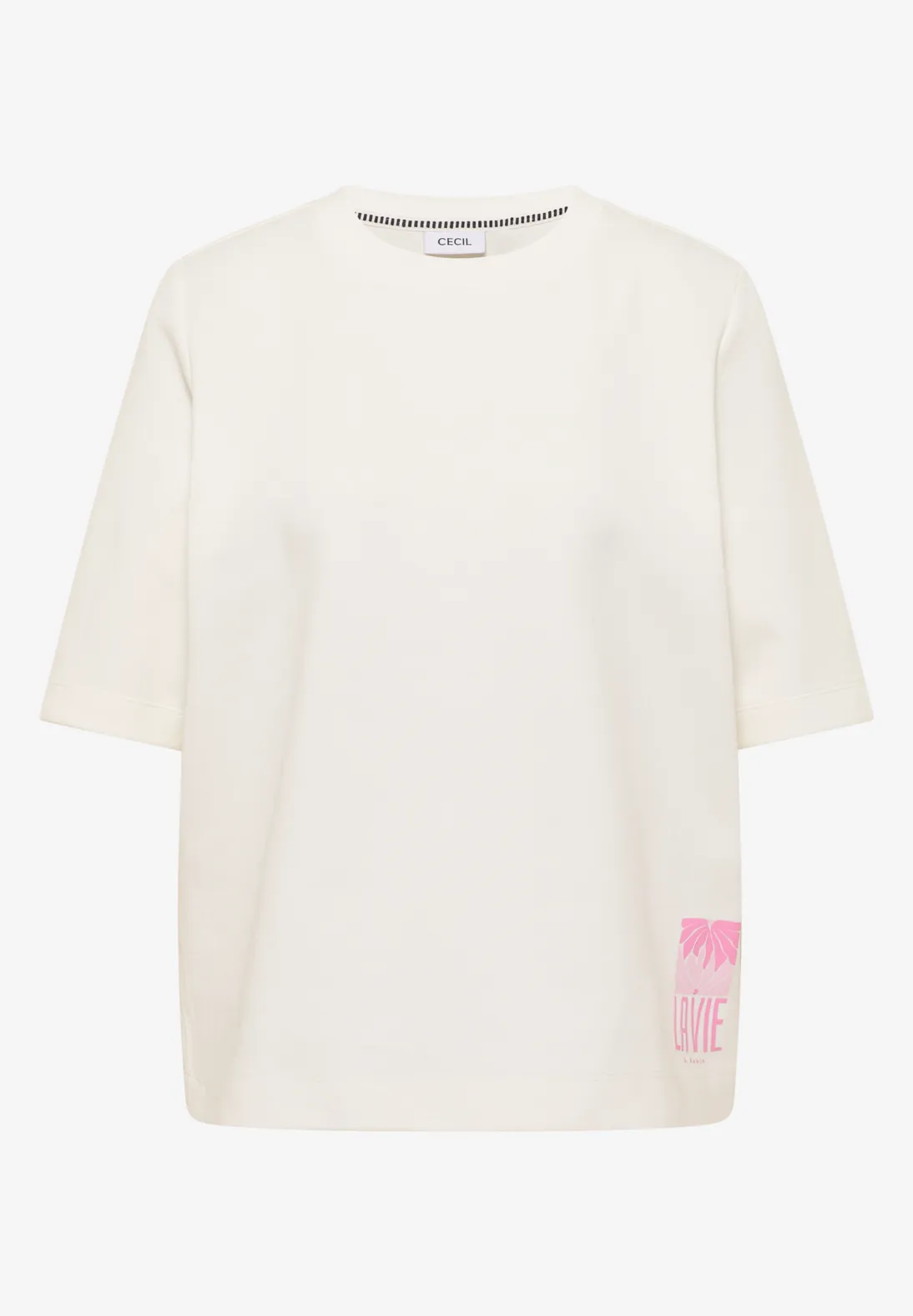 Cecil Sweatshirt with Backprint - Vanilla White