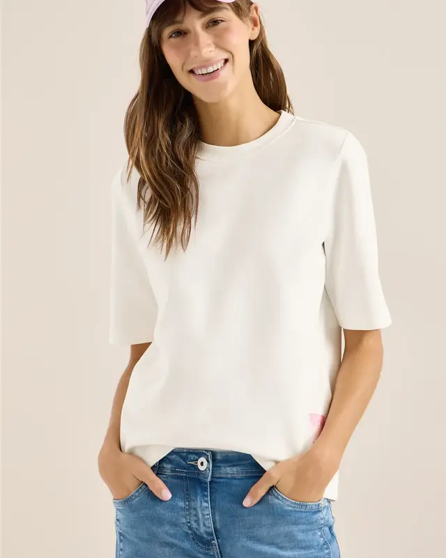 Cecil Sweatshirt with Backprint - Vanilla White