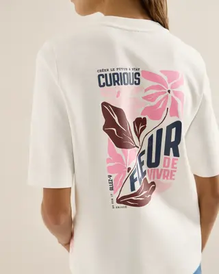 Cecil Sweatshirt met Rugprint - Vanilla White