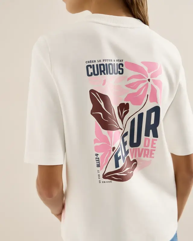 Cecil Sweatshirt with Backprint - Vanilla White