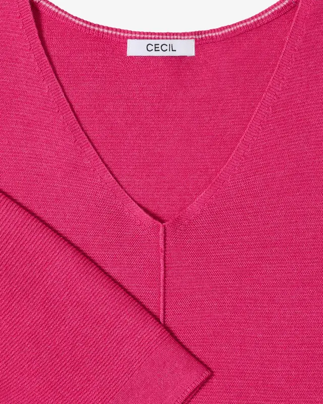 Cecil Pullover mit Struktur - Beetroot Pink