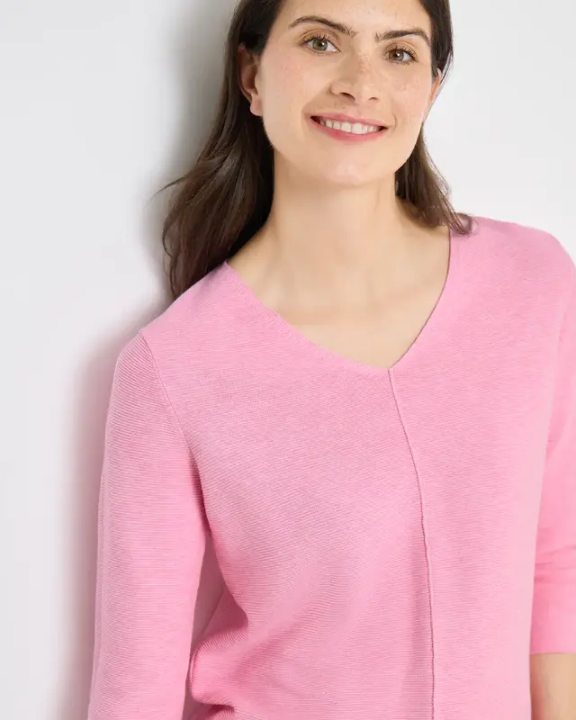 Cecil Pullover mit Struktur - Flamingo Rose