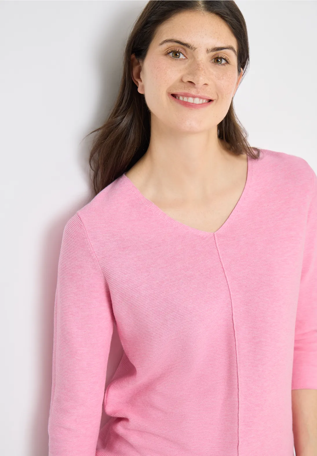 Cecil Pullover mit Struktur - Flamingo Rose
