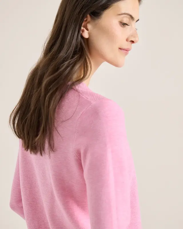 Cecil Trui met Structuur - Flamingo Rose