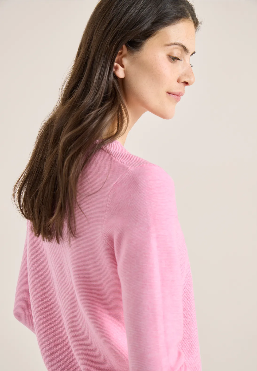 Cecil Pullover mit Struktur - Flamingo Rose