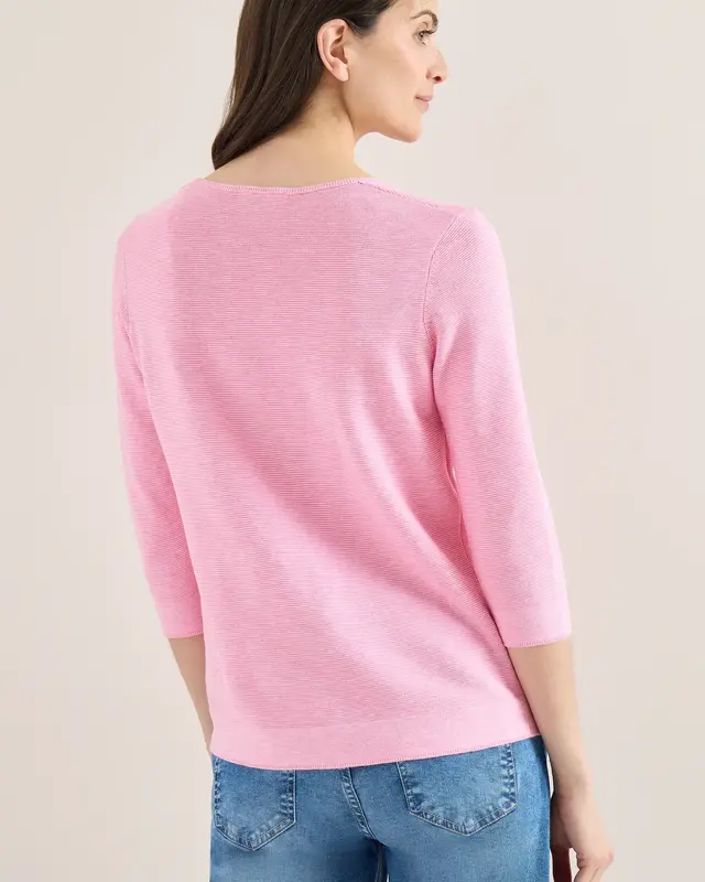 Cecil Pullover mit Struktur - Flamingo Rose