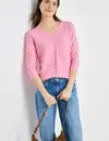 Cecil Pullover mit Struktur - Flamingo Rose