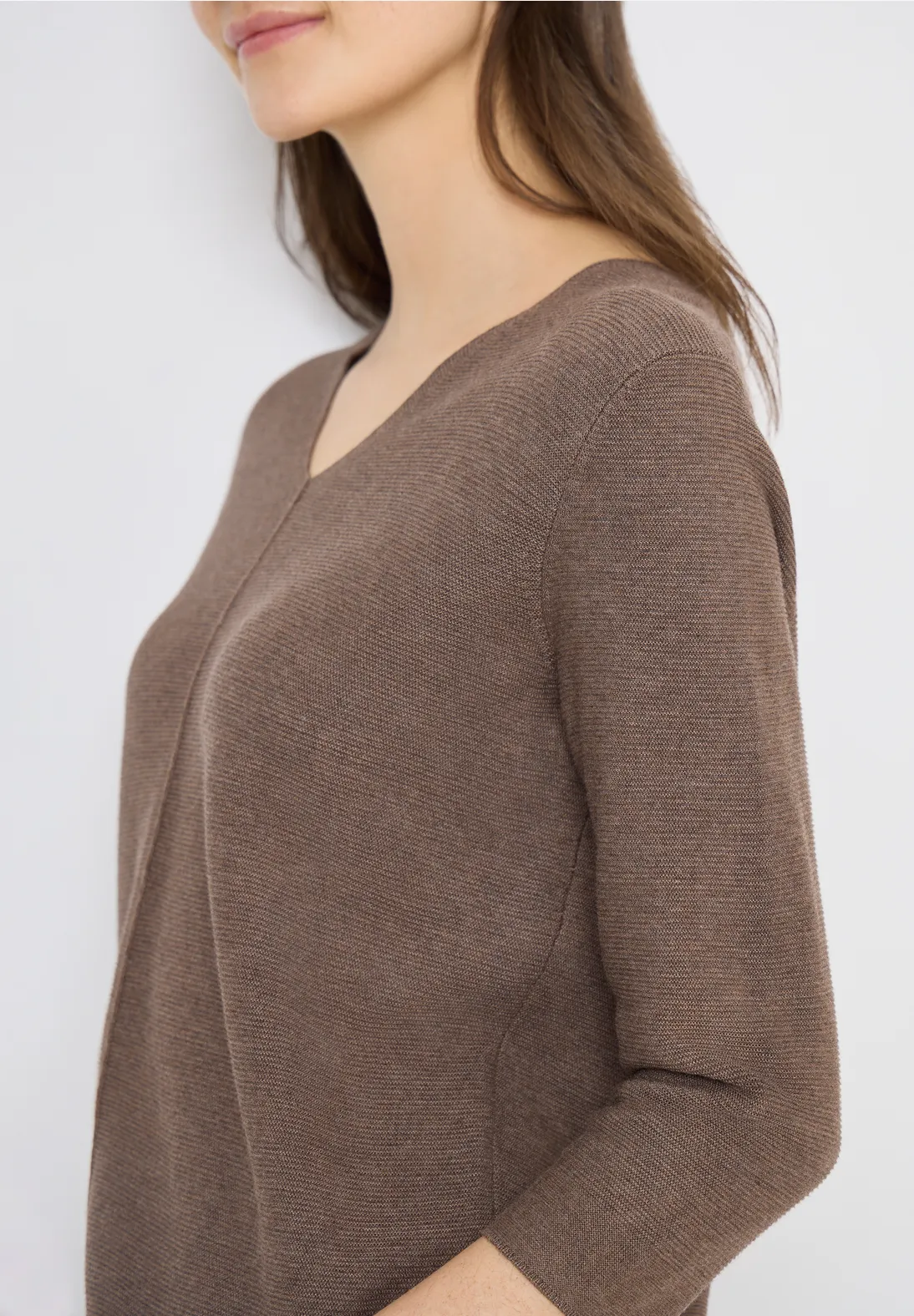 Cecil Pullover mit Struktur - Coffee Taupe