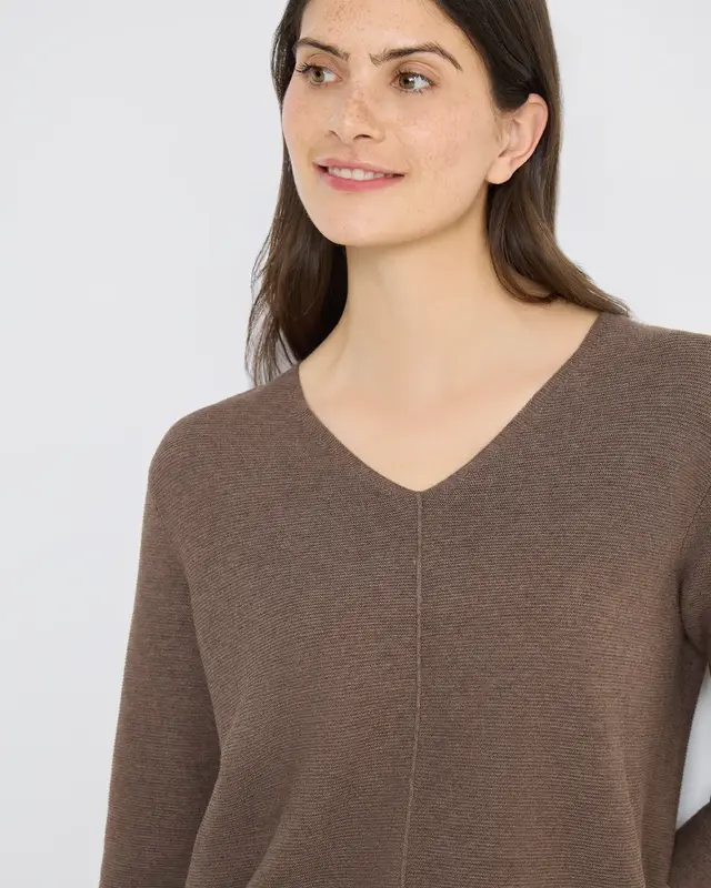 Cecil Trui met Structuur - Coffee Taupe