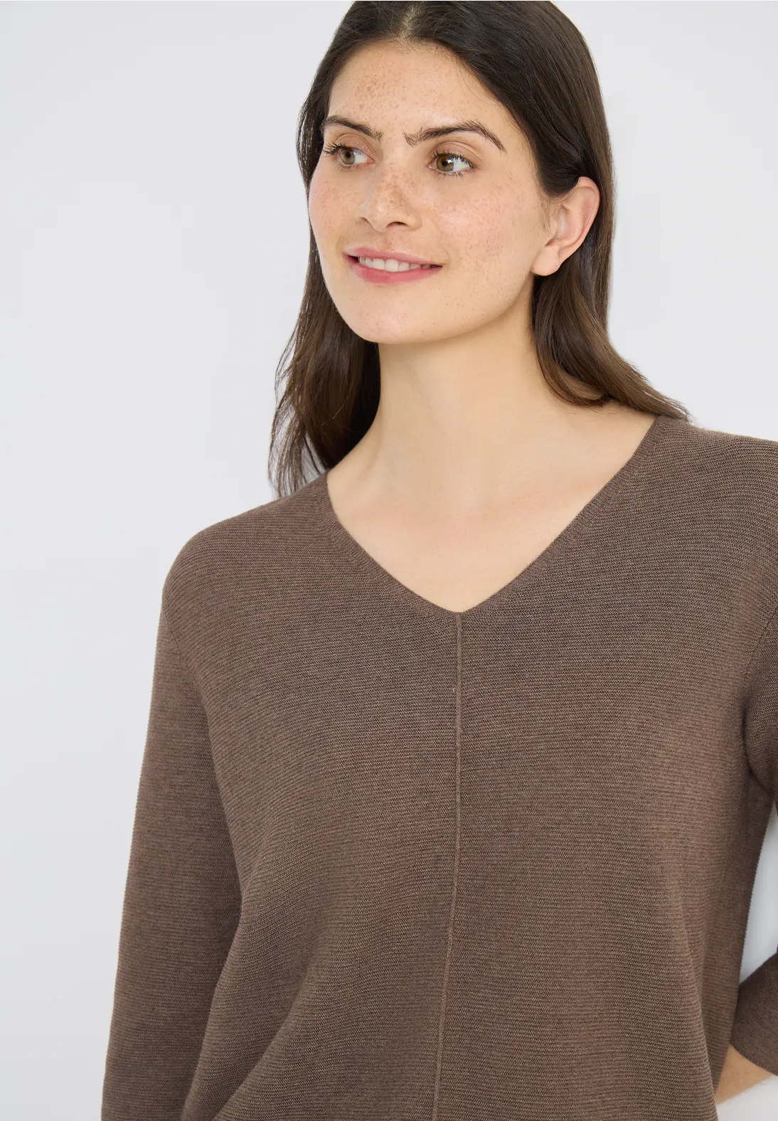 Cecil Pullover mit Struktur - Coffee Taupe