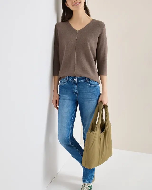 Cecil Jumper with Structure - Coffee Taupe