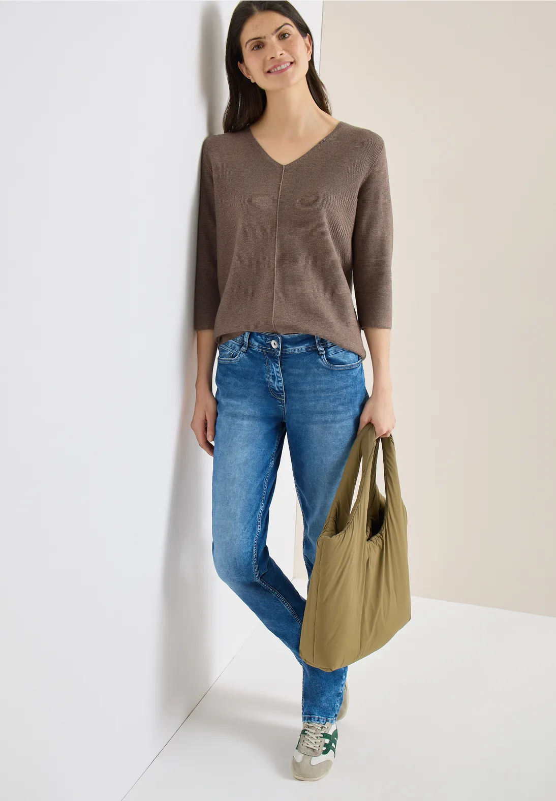 Cecil Jumper with Structure - Coffee Taupe