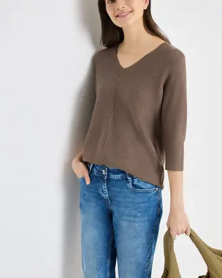 Cecil Jumper with Structure - Coffee Taupe