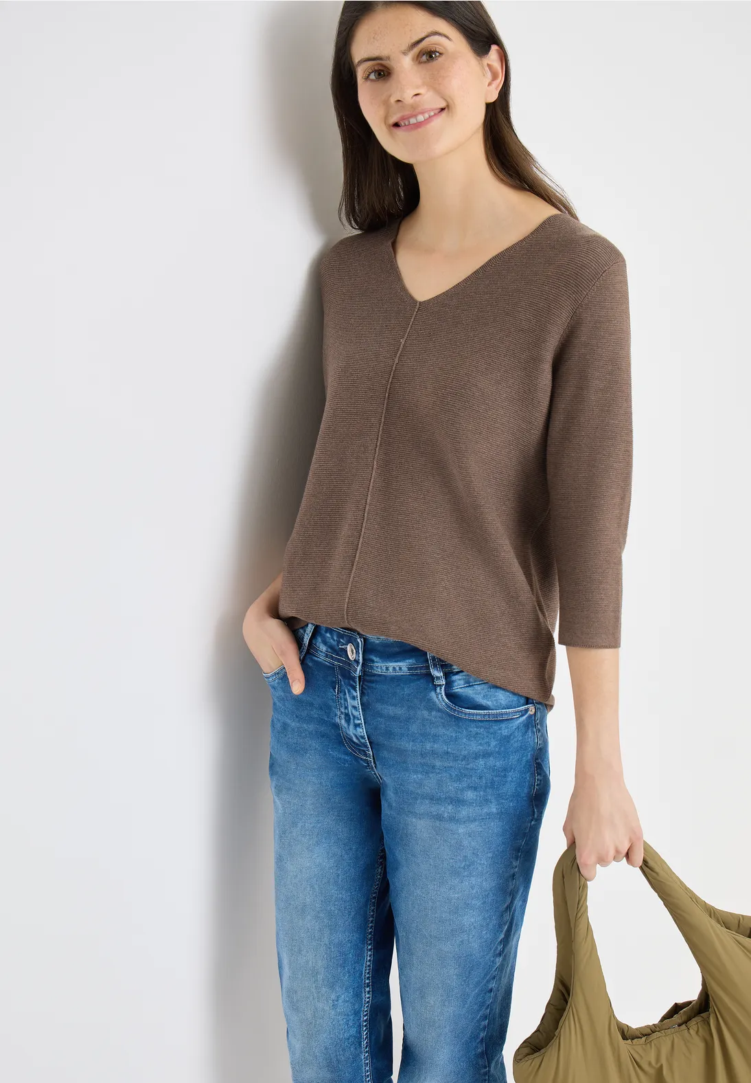 Cecil Jumper with Structure - Coffee Taupe