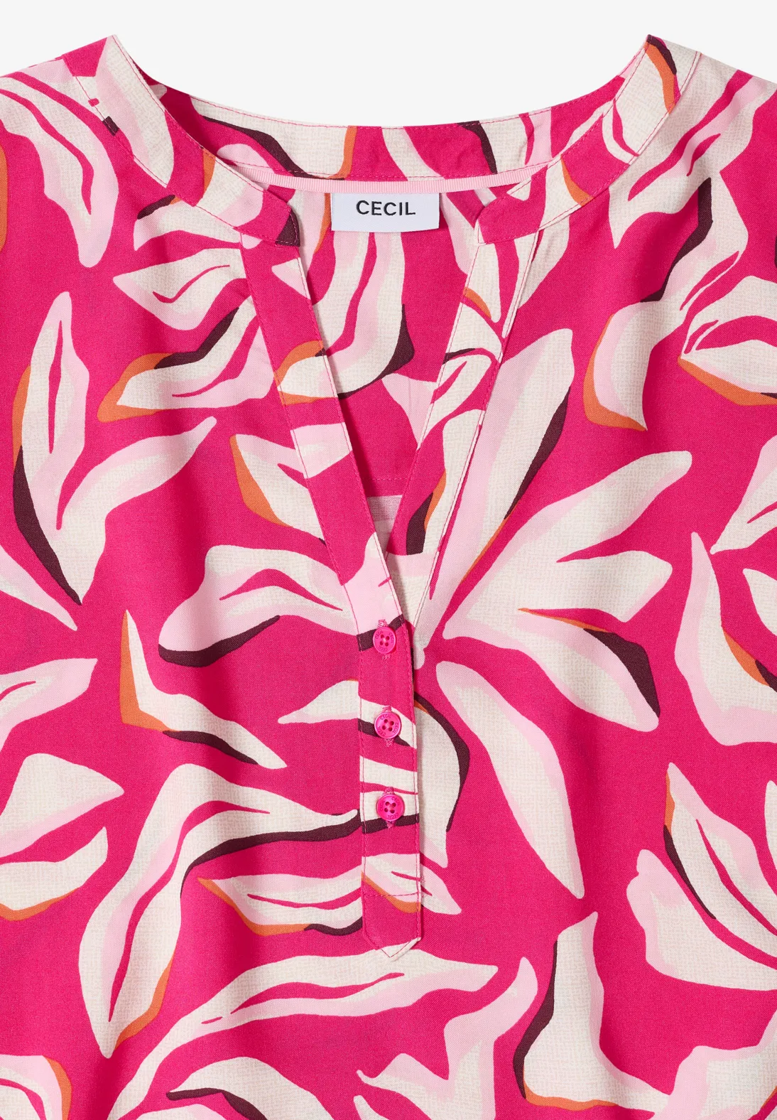 Cecil Print Bluse - Beetroot Pink