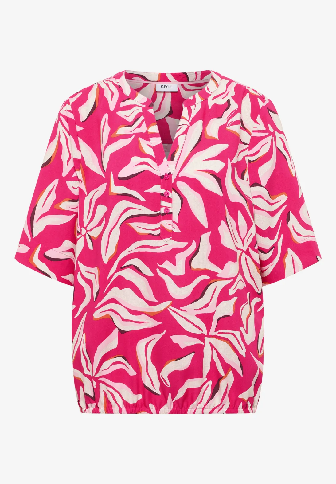 Cecil Print Bluse - Beetroot Pink