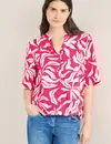 Cecil Print Bluse - Beetroot Pink
